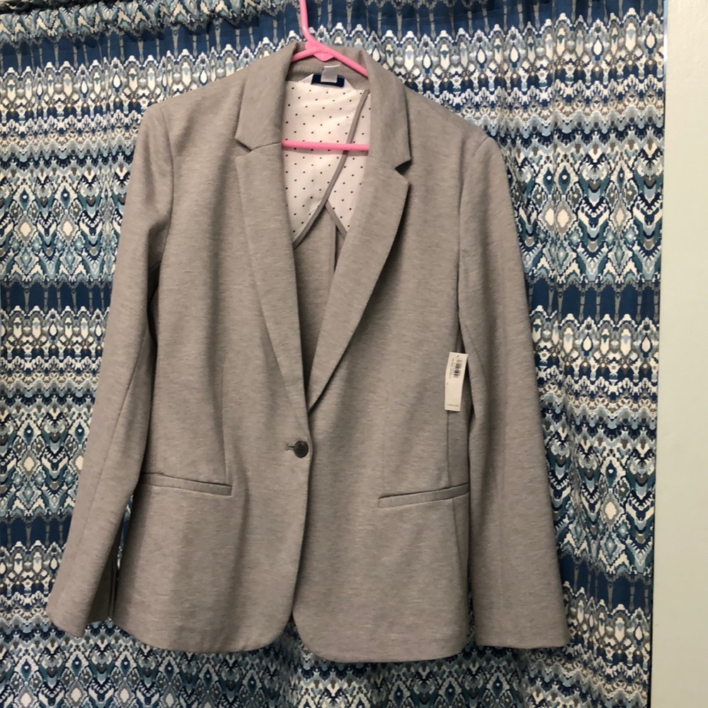 Heather Grey Blazer Large NWT